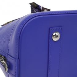 Pre Owned Louis Vuitton Purple Leather Epi Alma PM