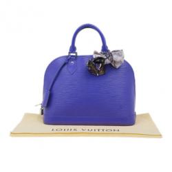 Pre Owned Louis Vuitton Purple Leather Epi Alma PM