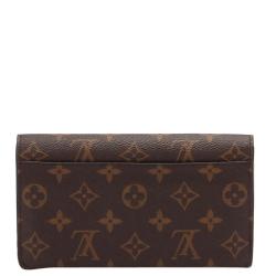 Pre Owned Louis Vuitton Brown Monogram Coated Canvas Josephine Wallet