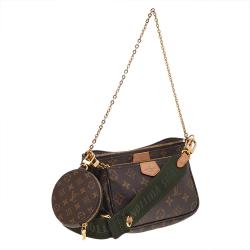 Pre Owned Louis Vuitton Monogram Canvas Kaki Multi Pochette Accessoires