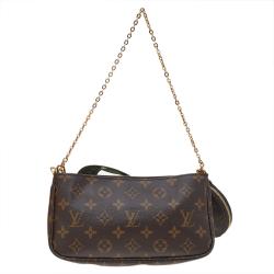 Pre Owned Louis Vuitton Monogram Canvas Kaki Multi Pochette Accessoires