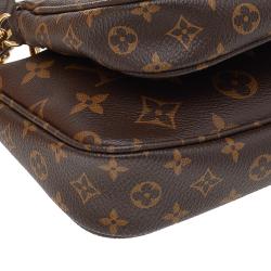 Pre Owned Louis Vuitton Monogram Canvas Kaki Multi Pochette Accessoires