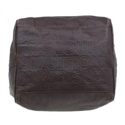 Pre Owned Louis Vuitton Brown Embossed Leather Paris Souple Whisper GM