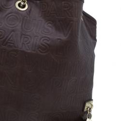 Pre Owned Louis Vuitton Brown Embossed Leather Paris Souple Whisper GM