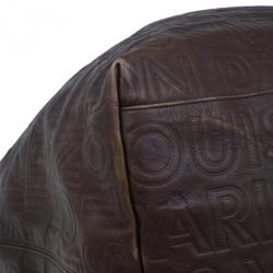 Pre Owned Louis Vuitton Brown Embossed Leather Paris Souple Whisper GM