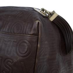 Pre Owned Louis Vuitton Brown Embossed Leather Paris Souple Whisper GM