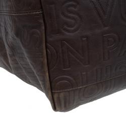 Pre Owned Louis Vuitton Brown Embossed Leather Paris Souple Whisper GM