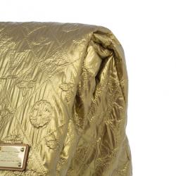 مملوكة مسبقًا حقيبة يد لوي فيتون لايم لايت ذهبي مونوجرامية جلد العجل GM 