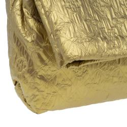 مملوكة مسبقًا حقيبة يد لوي فيتون لايم لايت ذهبي مونوجرامية جلد العجل GM 