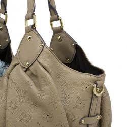 Pre Owned حقيبة  يد هوبو لوي فيتون ماهينا جلد مثقوب رمادي L