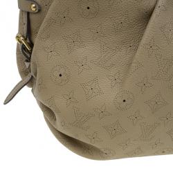 Pre Owned حقيبة  يد هوبو لوي فيتون ماهينا جلد مثقوب رمادي L