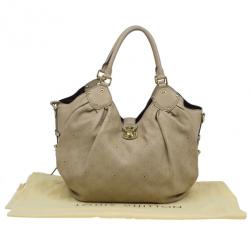 Pre Owned حقيبة  يد هوبو لوي فيتون ماهينا جلد مثقوب رمادي L