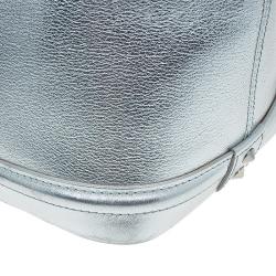 مملوكة مسبقًا Louis Vuitton Silver Suhali Leather Lockit MM Bag