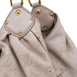 Pre Owned Louis Vuitton Beige Monogram Mahina Leather Large Hobo
