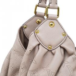 Pre Owned Louis Vuitton Beige Monogram Mahina Leather Large Hobo
