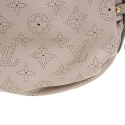 Pre Owned Louis Vuitton Beige Monogram Mahina Leather Large Hobo