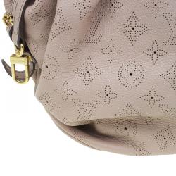 Pre Owned Louis Vuitton Beige Monogram Mahina Leather Large Hobo