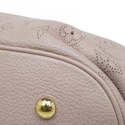 Pre Owned Louis Vuitton Beige Monogram Mahina Leather Large Hobo