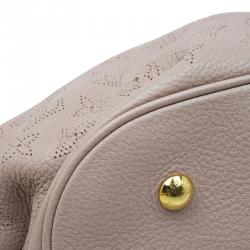 Pre Owned Louis Vuitton Beige Monogram Mahina Leather Large Hobo