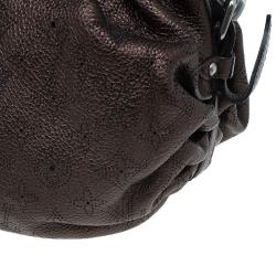 Pre Owned Louis Vuitton Metallic Bronze Mahina Leather XS Bag