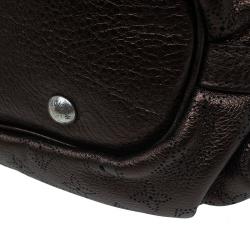 Pre Owned Louis Vuitton Metallic Bronze Mahina Leather XS Bag