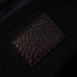 Pre Owned Louis Vuitton Metallic Bronze Mahina Leather XS Bag
