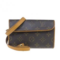 Louis Vuitton Florentine clutch bag in monogram canvas Brown Cloth