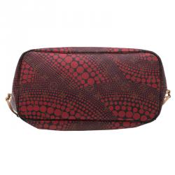 Pre Owned Louis Vuitton Rouge Monogram Canvas Limited Edition Yayoi Kusama Waves Neverfull MM Bag