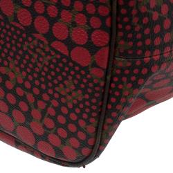 Pre Owned Louis Vuitton Rouge Monogram Canvas Limited Edition Yayoi Kusama Waves Neverfull MM Bag