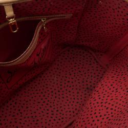 Pre Owned Louis Vuitton Rouge Monogram Canvas Limited Edition Yayoi Kusama Waves Neverfull MM Bag
