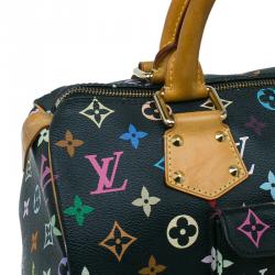 Pre Owned Louis Vuitton Black Multicolore Monogram Canvas Speedy 30 Bag