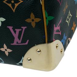 Pre Owned Louis Vuitton Black Multicolore Monogram Canvas Speedy 30 Bag