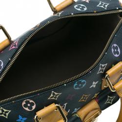 Pre Owned Louis Vuitton Black Multicolore Monogram Canvas Speedy 30 Bag