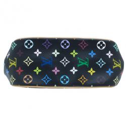 Pre Owned {:en}Louis Vuitton Multicolore Black Leather Marilyn Tote