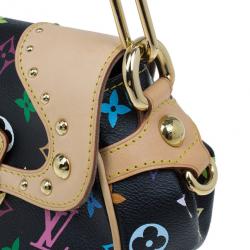 Pre Owned {:en}Louis Vuitton Multicolore Black Leather Marilyn Tote