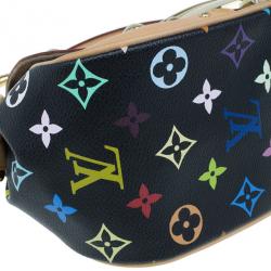 Pre Owned {:en}Louis Vuitton Multicolore Black Leather Marilyn Tote