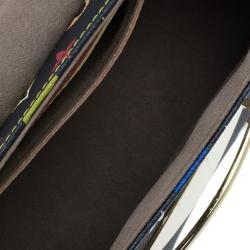 Pre Owned {:en}Louis Vuitton Multicolore Black Leather Marilyn Tote