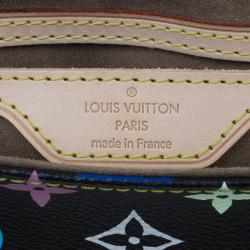 Pre Owned {:en}Louis Vuitton Multicolore Black Leather Marilyn Tote