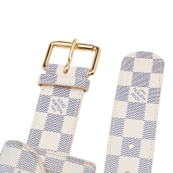 Pre Owned Louis Vuitton Damier Azur Pochette Solo Belt Bag