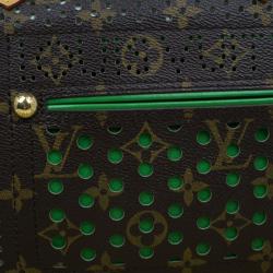 Pre Owned حقيبة لوي فيتون سبيدي 30 كانفاس أخضر مثقب إصدار محدود