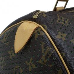 Pre Owned حقيبة لوي فيتون سبيدي 30 كانفاس أخضر مثقب إصدار محدود