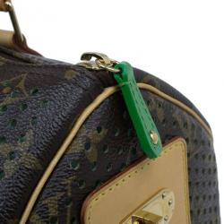 Pre Owned حقيبة لوي فيتون سبيدي 30 كان فاس أخضر مثقب إصدار محدود