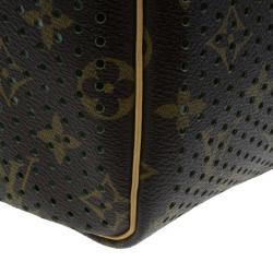 Pre Owned حقيبة لوي فيتون سبيدي 30 كانفاس أخضر مثقب إصدار محدود