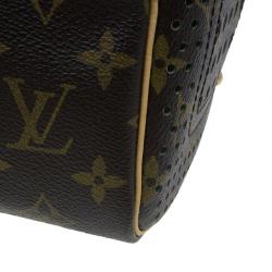 Pre Owned حقيبة لوي فيتون سبيدي 30 كانفاس أخضر مثقب إصدار محدود