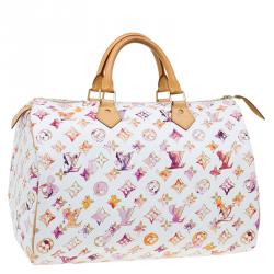 مملوكة مسبقًا حقيبة لوي فيتون سبيدي أكواريل ريتشارد برنس ألوان مائية كانفاس 35