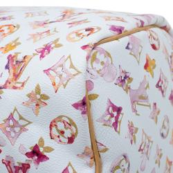 مملوكة مسبقًا حقيبة لوي فيتون سبيدي أكواريل ريتشارد برنس ألوان مائية كانفاس 35