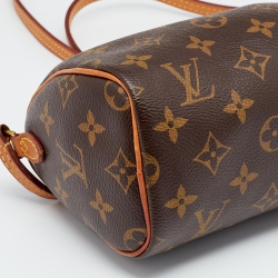Pre Owned Louis Vuitton Monogram Canvas Nano Speedy Bag