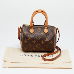 Pre Owned Louis Vuitton Monogram Canvas Nano Speedy Bag