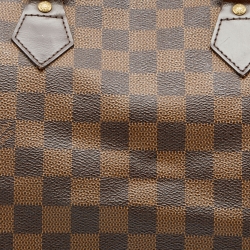 Pre Owned Louis Vuitton Damier Ebene Canvas Speedy 35 Bag