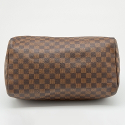 Pre Owned Louis Vuitton Damier Ebene Canvas Speedy 35 Bag